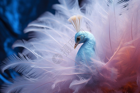 丰彩羽翼的孔雀高清图片