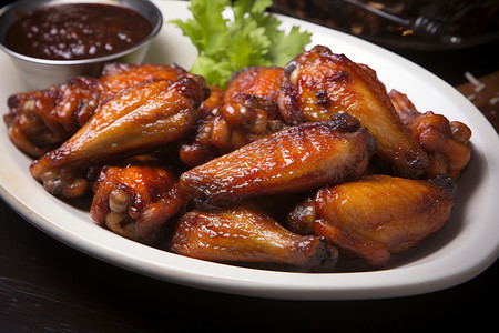 传统美食的奥尔良鸡翅高清图片