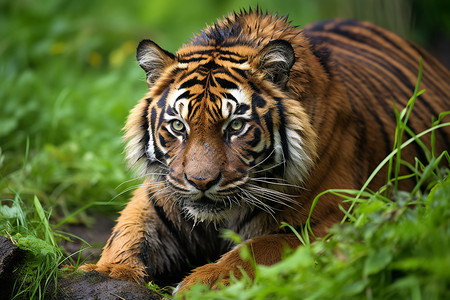 狩猎中的老虎图片