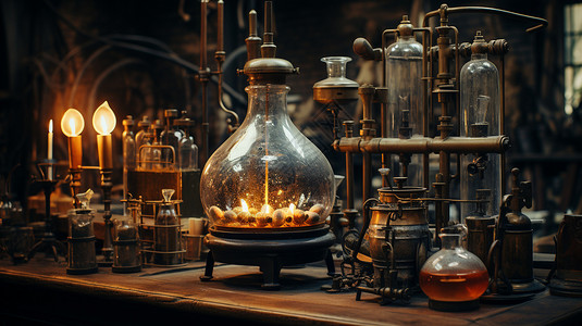 历史悠久的化学生物实验研究室图片