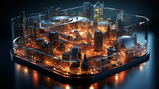 云城科幻数据城市设计图片