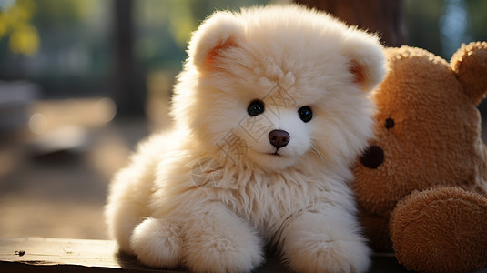 毛绒玩具的泰迪小熊背景图片