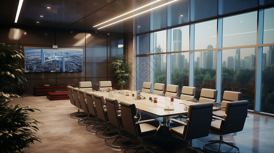 高级会议室企业的高级会议厅设计图片