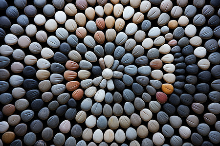 小石头组成的圆形高清图片