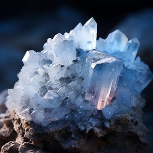 晶莹闪耀的天然矿石图片