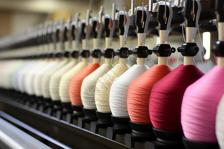 纺织厂的纱线高清图片