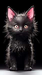 毛茸茸的可爱猫咪背景图片