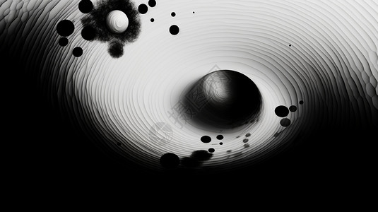 艺术创意的黑色圆圈背景图片