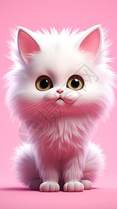 毛茸茸的卡通猫咪背景图片