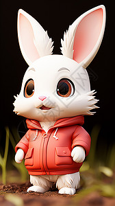 3D立体风格的兔八哥插画