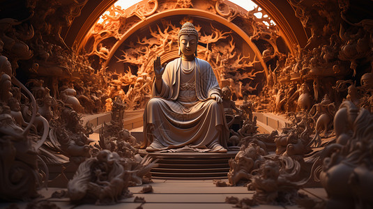 道教神像历史悠久的佛像雕塑设计图片