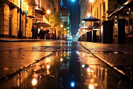 雨夜的街头图片
