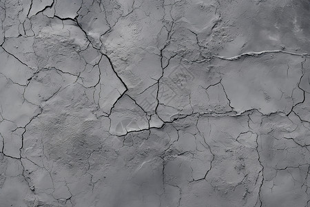 地面裂缝破裂的灰白墙面设计图片