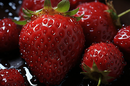 美味的草莓背景图片