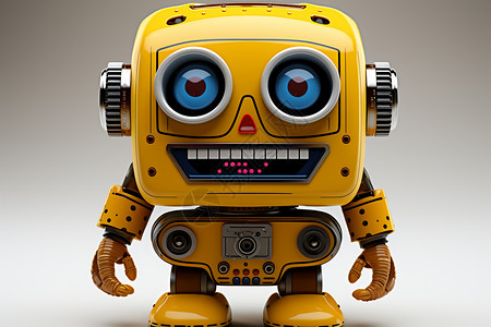 智能玩具微笑的机器人插画