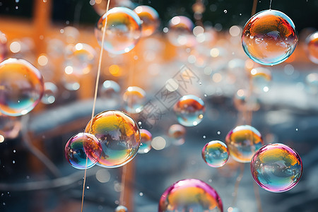 美妙泡泡机起舞的气泡背景