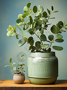 花盆里的植物背景图片