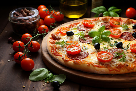 意大利式披萨高清图片