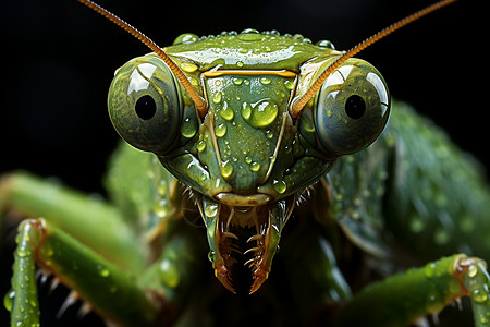 镜头光影光影中的螳螂之美背景