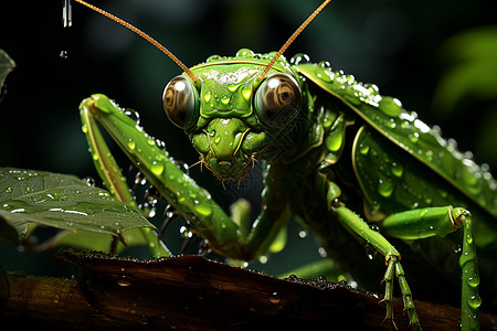 微观世界中的花螳螂图片