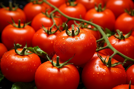 红色番茄一堆水果蔬菜高清图片