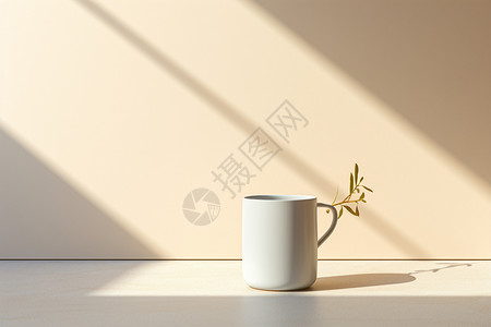光滑的陶瓷杯背景图片