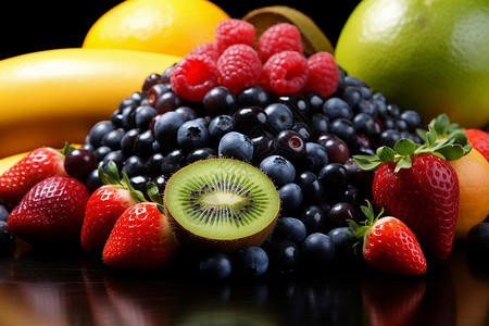 夏日的水果盛宴背景图片