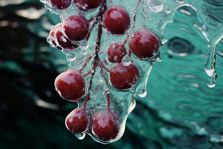 冰冷的水果背景图片