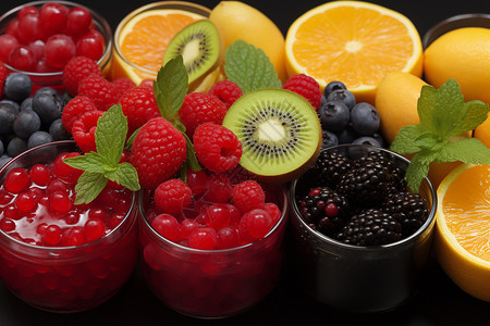 水果与浆果背景图片