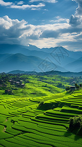 一望无际稻田一望无际的稻田背景