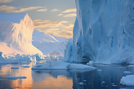 蓝天下的冰川背景图片
