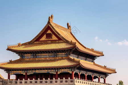 历史悠久的中式传统建筑背景图片