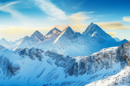 冰雪高山背景图片