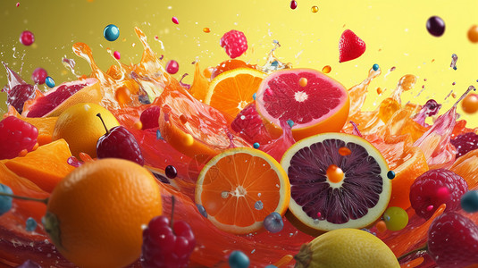 新鲜水果汁新鲜营养的水果汁设计图片