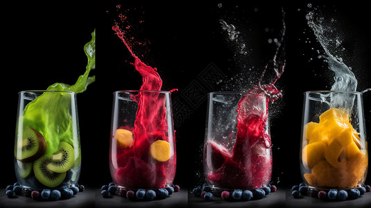 新鲜水果汁新鲜鲜榨的水果汁设计图片