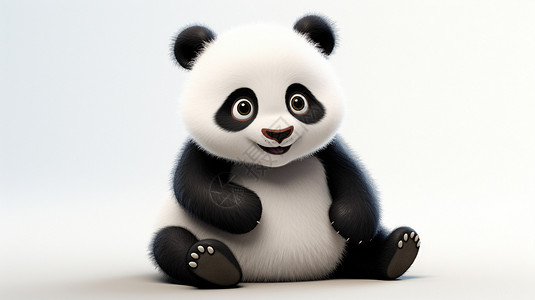 卡通熊猫背景图片