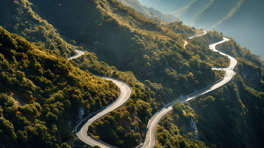 山地上的公路图片