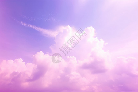 唯美梦幻的紫色天空背景图片