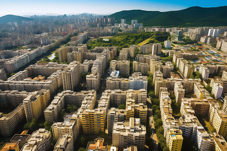 现代城市住宅规划鸟瞰图图片