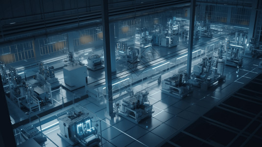未来派工厂生产工厂的自动化设备设计图片
