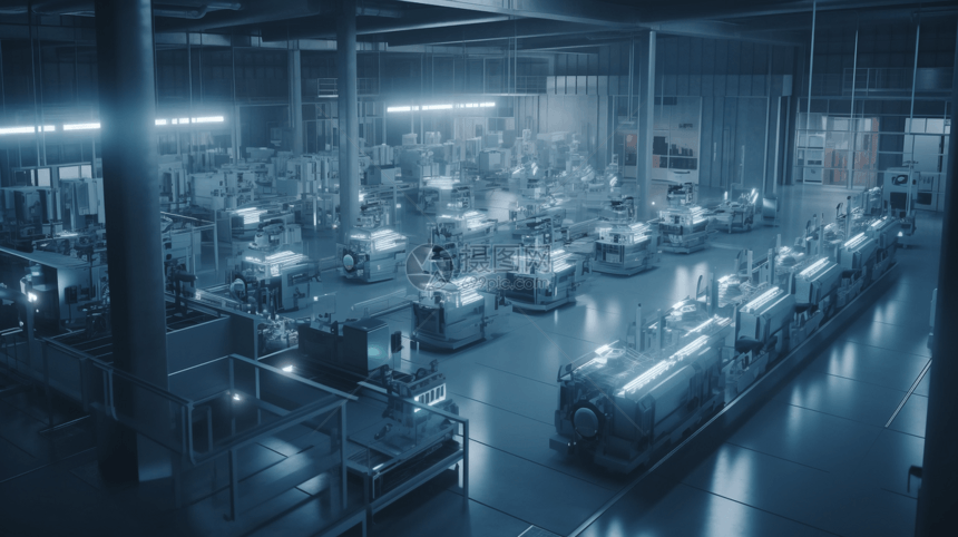 未来派自动化生产工厂图片
