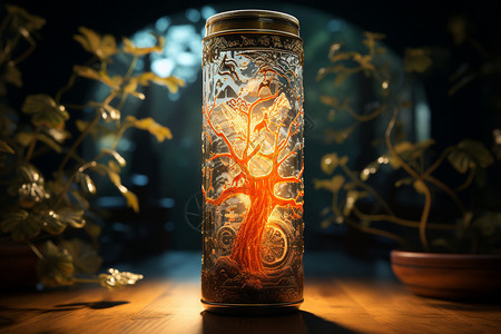 幻想艺术的玻璃瓶图片