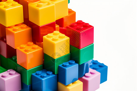 游戏砖块素材彩色拼搭积木背景