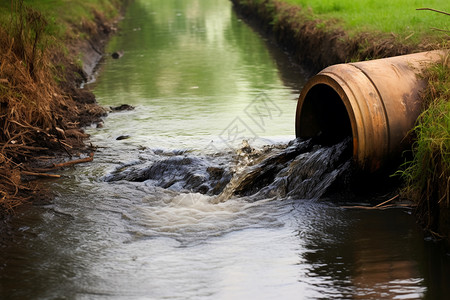 工业废水排放高清图片