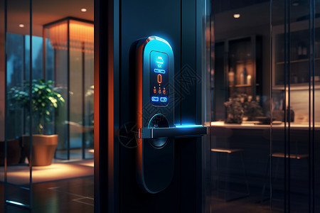 房间门锁智能互动的门锁设计图片