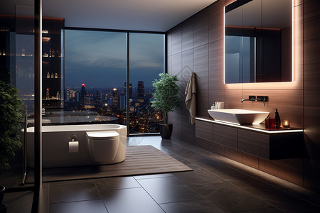 智能卫浴现代浴室环境设计图片