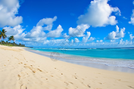 热带蓝色海滩图片