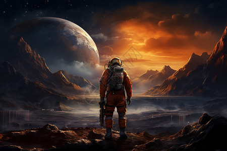 火星的奇幻旅行背景图片