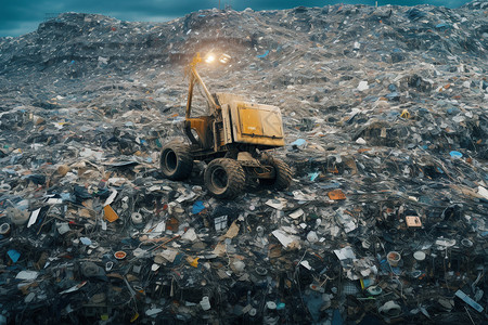 巨大垃圾场生物危害胶带高清图片