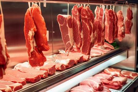 肉类陈列肉类柜台高清图片